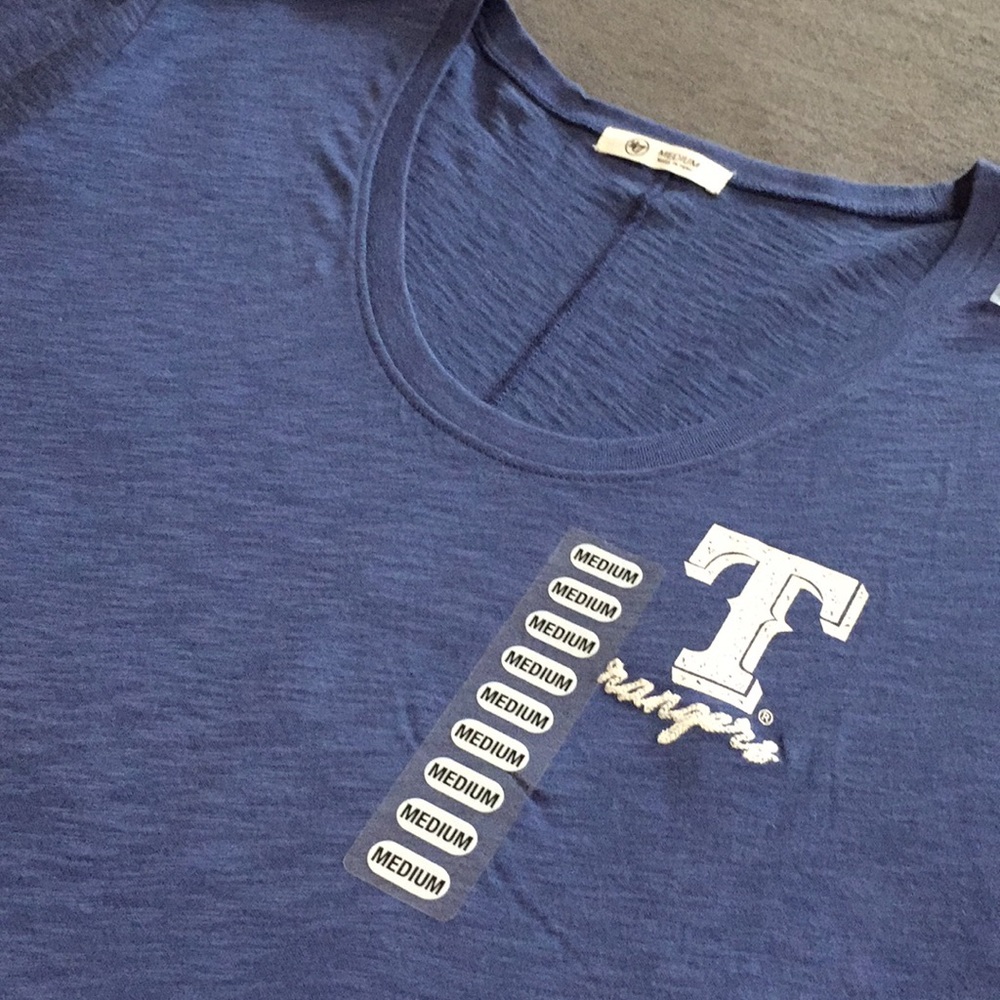 Texas Rangers Blue Blouse 100% Cotton Medium Cool - Picture 4 of 16